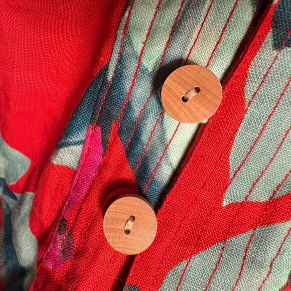 FARM Rio Summer Foliage Linen Mini Dress Size M - Picture 8 of 10